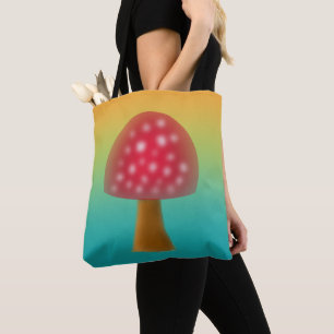 Fun Red and White Mushroom Art  Tote Bag