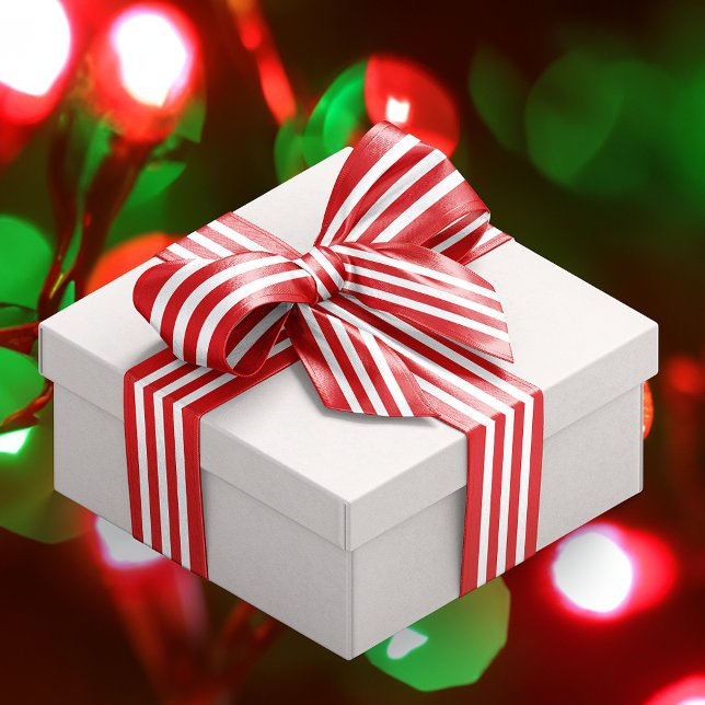 Fun Red and White Striped Satin Ribbon (Fun Red and White Striped Satin Ribbon)