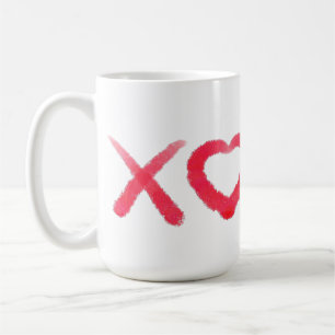 Fun red distressed XOXO love kisses Coffee Mug