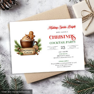 Fun Red Green Festive Cocktails Party Invitation
