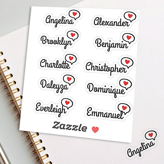  Fun Red Heart Speech Bubble Guest List 10 Names (Creator Uploaded)