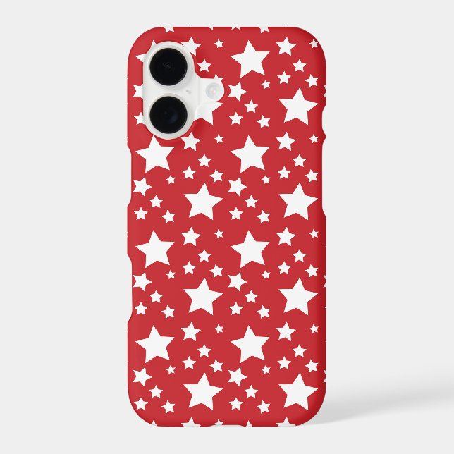 Fun red white star pattern  (Back)