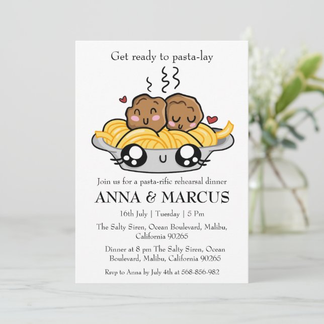 fun rehearsal dinner invitations (Standing Front)