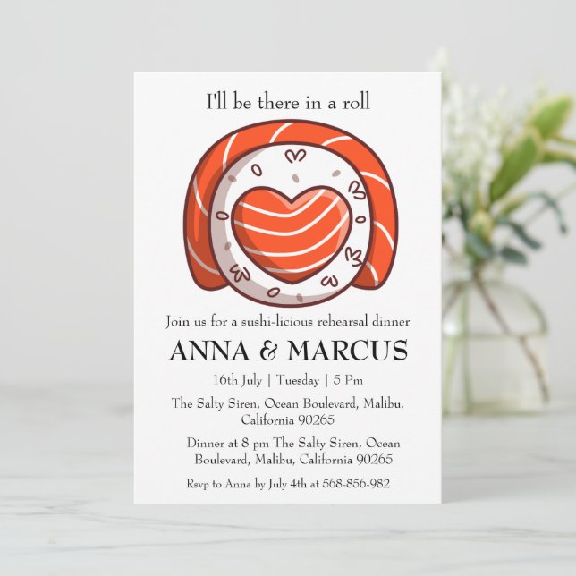 fun rehearsal dinner invitations (Standing Front)