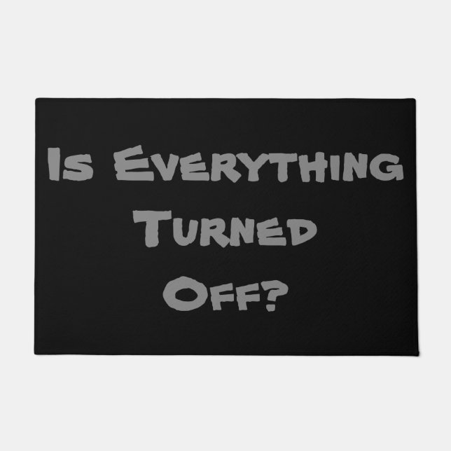 fun reminder don't forget black and grey original doormat (Front)