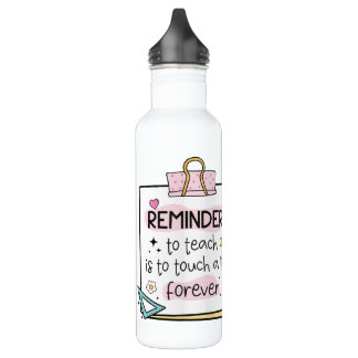 Fun Reminder Note Personalized Teacher 710 Ml Water Bottle