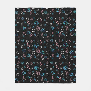 Fun repeating pattern in the trans flag colours! fleece blanket