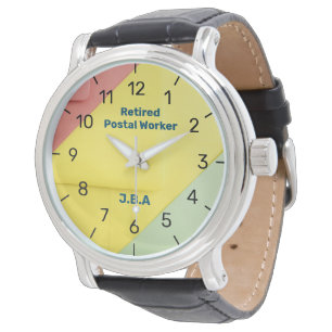 Fun Retired Postal Worker Watch Personalise Name