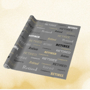 Fun Retiree gift wrap 
