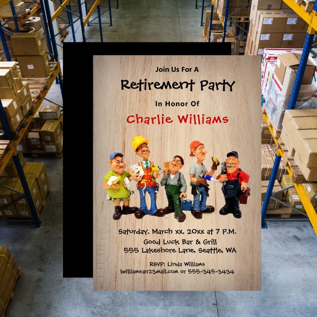 Fun Retirement Party Casual with RSVP Invitation (Fun Retirement Party Casual with RSVP Invitation)