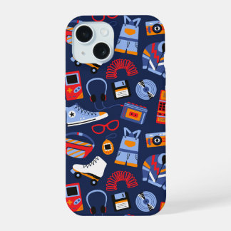 Fun retro 90s nostalgia – Y2K tech and clothing iPhone 15 Case