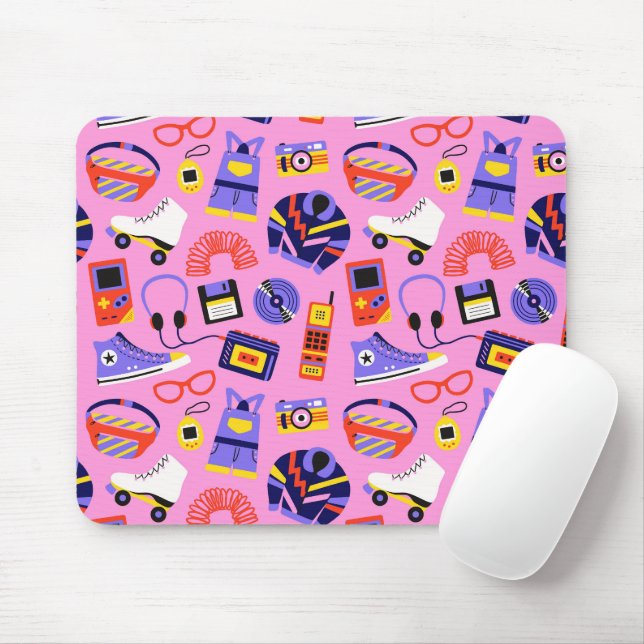 Fun retro 90s nostalgia – Y2K tech and clothing Mouse Pad (With Mouse)