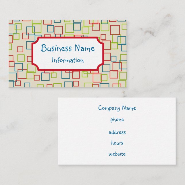 Fun Retro Business Card (Front/Back)