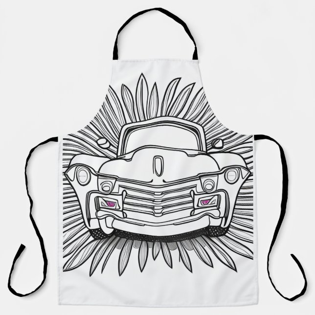Fun Retro Car Apron (Front)
