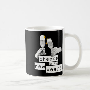 Fun Retro Cheers To The New Year Vintage Party Cel Coffee Mug