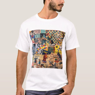 Fun retro collage t shirt