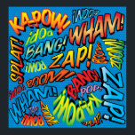 Fun Retro Comic Book Pop Art Sounds Poster<br><div class="desc">A fun,  cool and trendy retro comic book pop art-inspired design that puts the wham,  zap,  pow into your day. The perfect gift for superheroes,  your friends,  family or as a treat to yourself. Designed by ComicBookPop© at www.zazzle.com/comicbookpop*</div>