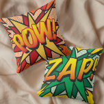 Fun Retro Comic Book Pop Art ZAP POW Cushion<br><div class="desc">A fun,  cool,  retro comic book pop art-inspired pillow that puts the wham,  zap,  pow into your home decor. The perfect gift for superheroes,  your friends,  family or as a treat to yourself. Great for pillow fights! Designed by Thisisnotme©</div>