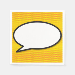 Fun Retro Comic Book Speech Bubble Napkin