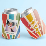 Fun Retro Custom 40th Birthday Vintage Photo Cooler<br><div class="desc">This custom modern retro fun vintage rainbow sunburst photo 40th birthday party can cooler is a fantastic accessory for anyone who is looking to celebrate their milestone birthday in style. Featuring a retro-inspired sunburst design in a rainbow of colours, this can cooler is sure to be a hit at any...</div>