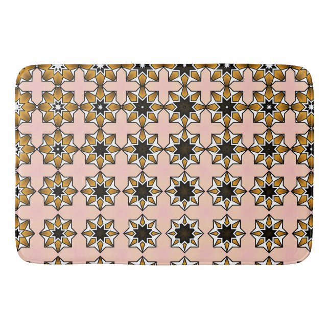 Fun retro design gradient colours bath mat (Front)
