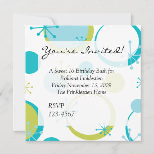 Fun Retro Dots Invitation