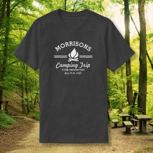 Fun Retro Family Reunion Camping Trip Campfire T-Shirt