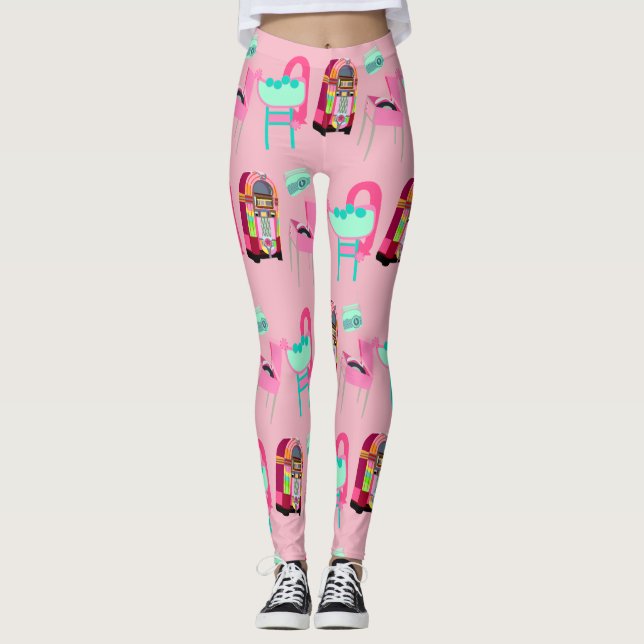 Fun retro Fifties Fiesta Leggings (Front)