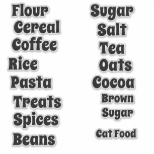 Fun Retro Font Customizable Pantry Vinyl