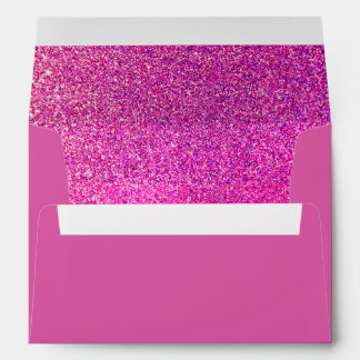 Fun Retro Glittery Hot Pink w/ Gems Envelope