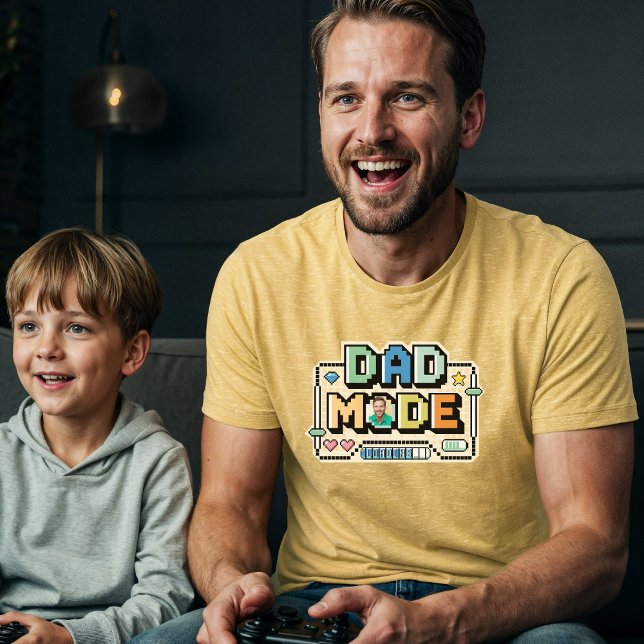 Fun Retro Level Up Dad Gamer Player Stats & Photo Tri-Blend Shirt (Fun Retro Level Up Dad Gamer Player Stats & Photo Tri-Blend Shirt)