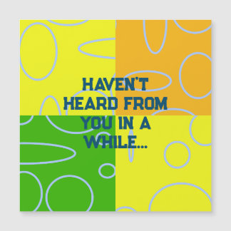 Fun Retro Loops Yellow Green Orange Card