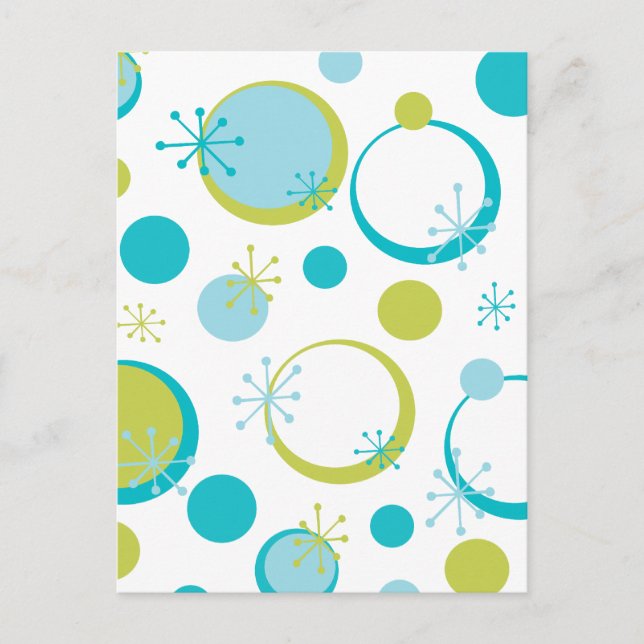 Fun Retro Pattern Postcard (Front)