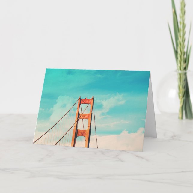 Fun Retro San Francisco Photo Greeting Card (Front)