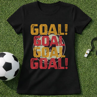 Fun Retro Soccer Goal Chant Vintage Typography T-Shirt