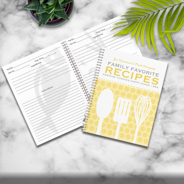 Fun Retro Style Recipes Personalised Notebook (Creator Uploaded)