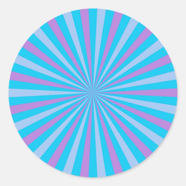 Fun Retro Sunburst Sticker - Cool and Playful (Front)