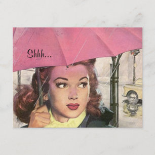 Fun Retro Surprise Bridal Shower Party Invitations