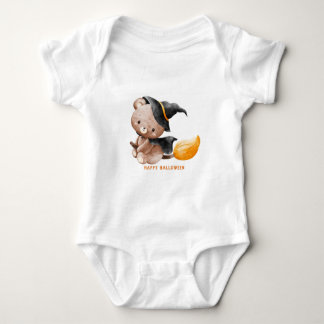 Fun Retro "Trick or Treat" Splash Halloween  Baby Bodysuit