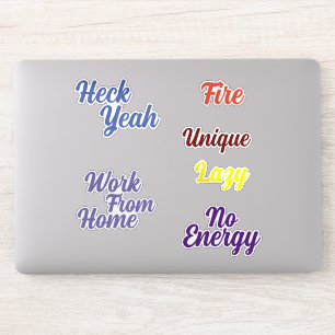 Fun Retro Typography Colourful Custom Cut Vinyl