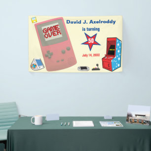 Fun Retro Video Gamer 🎮 50th Birthday Banner
