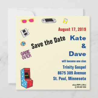 Fun Retro Video Gamer 🎮💍 Wedding  Save The Date