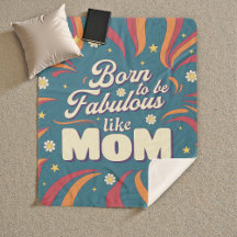 Fun Retro Vintage Psychedelic Mum Quote Typography