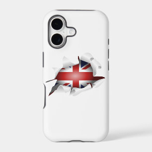 Fun Ripped Hole With Union jack Flag