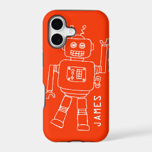 Fun robot named orange & white boys
