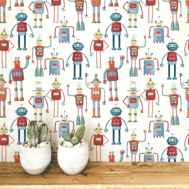 Fun Robot Pattern Wallpaper (Creator Uploaded)