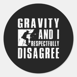 Fun Rock Climbing Art For Men Women Bouldering Cli Classic Round Sticker