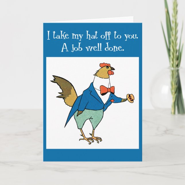 Fun Rooster Congratulations Card (Front)