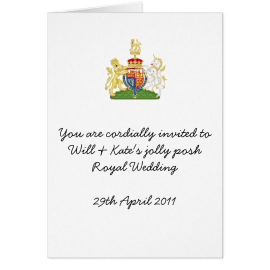Fun Royal Wedding party invites