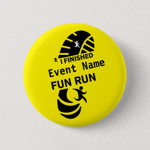 Fun Run Event Cause Charity Promotion Prize 6 Cm R 6 Cm Round Badge